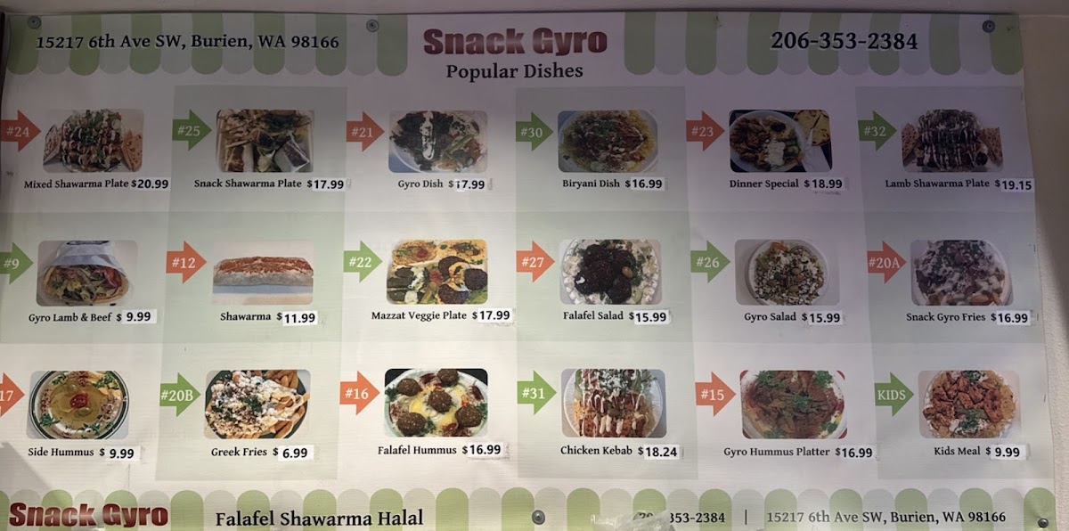 Snack Gyro Menu - Image 3